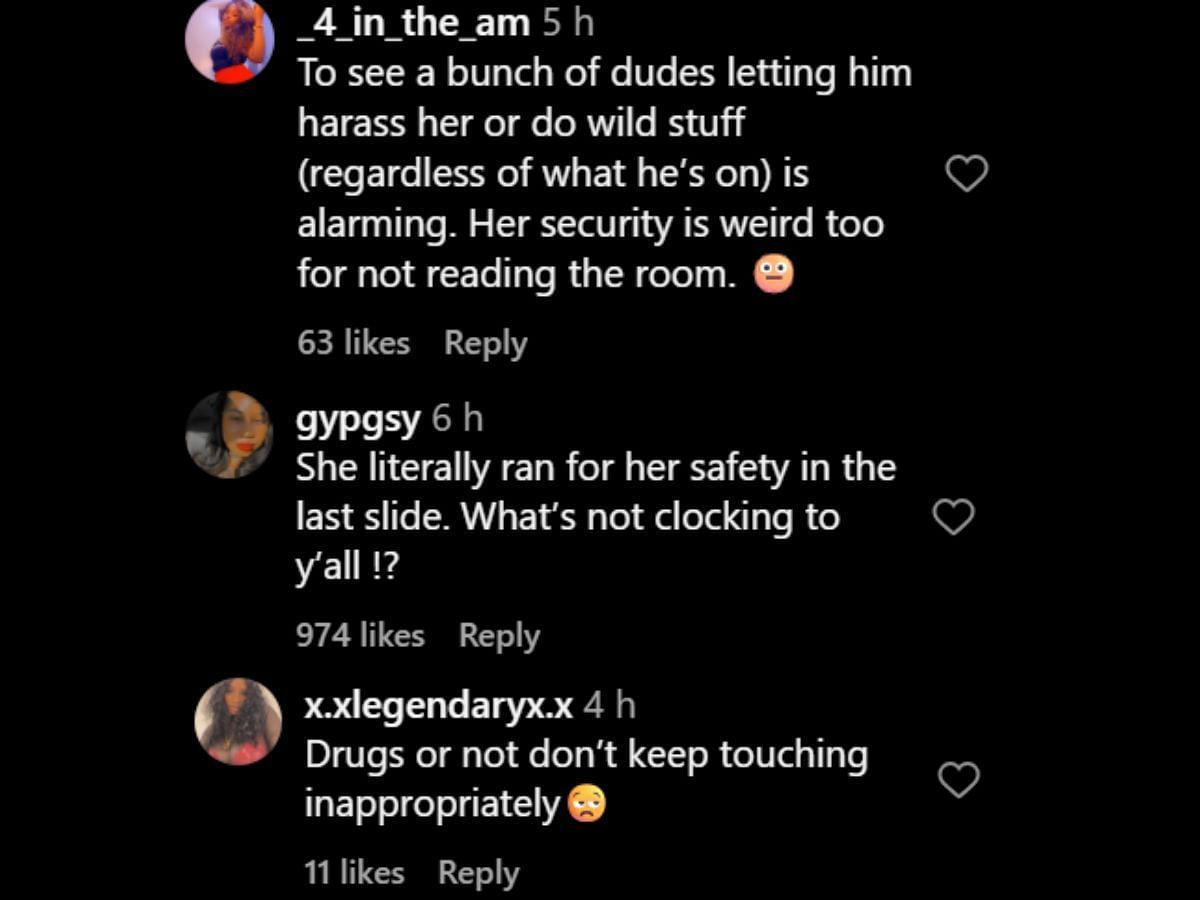 Netizens discuss the rapper's interaction with Dreezy and his running away with her phone. (Image via Instagram/@theneighborhoodtalk)